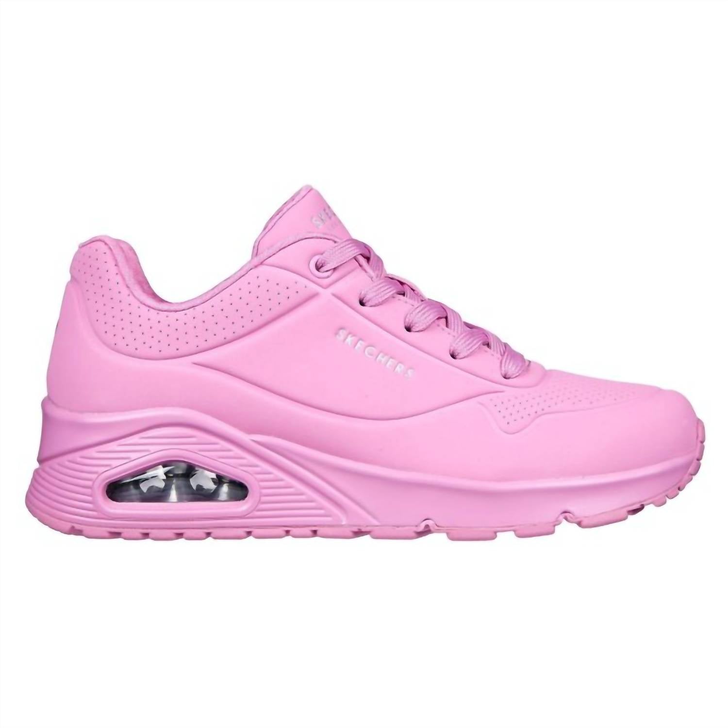 Женские кроссовки Uno Stand On Air розового цвета Skechers — фото 2