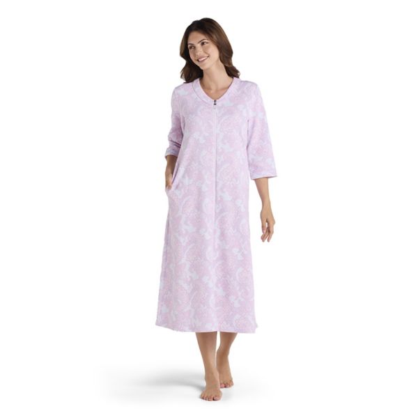 

Маленький стеганый длинный халат Miss Elaine Essentials, цвет pink paisley