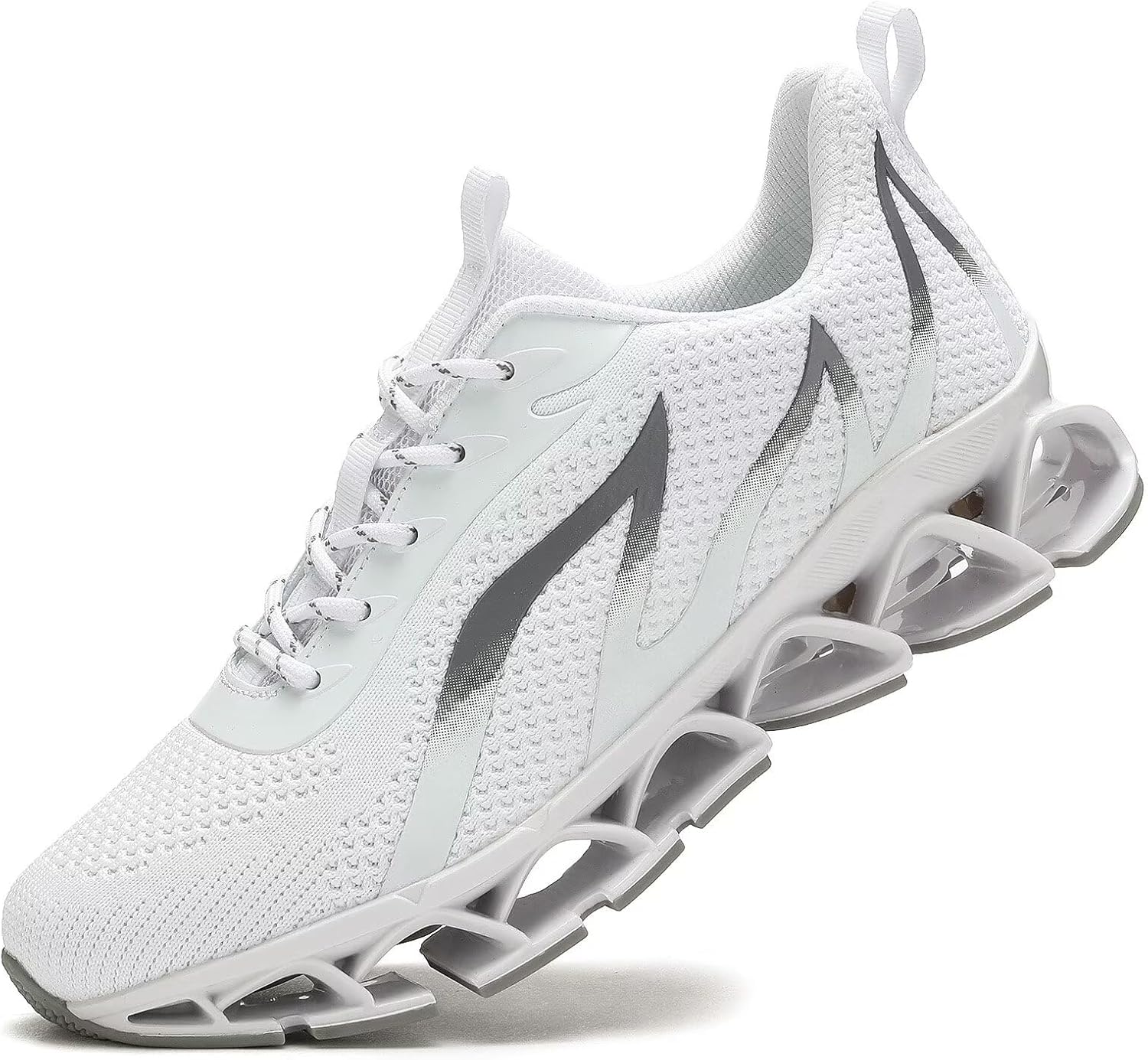 

Мужские слипоны для бега и ходьбы, теннисные, повседневные модные кроссовки, комфортные, с противоскользящей подошвой, для работы и спорта, спортивные тренеры Srenket, белый