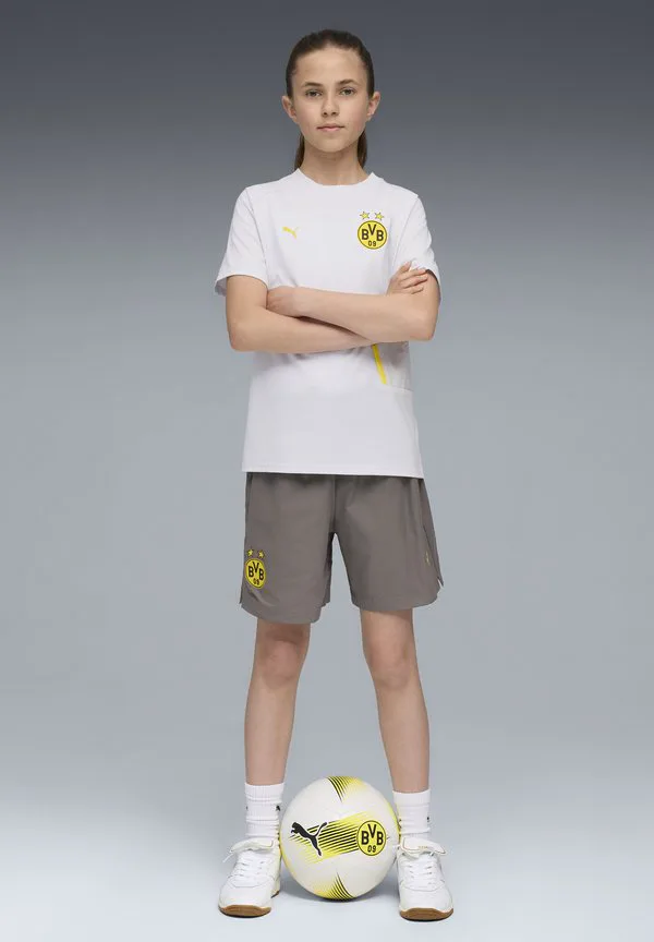 Спортивные шорты дортмундской «боруссии» Puma, Cool Dark Gray/Faster Yellow — фото 3