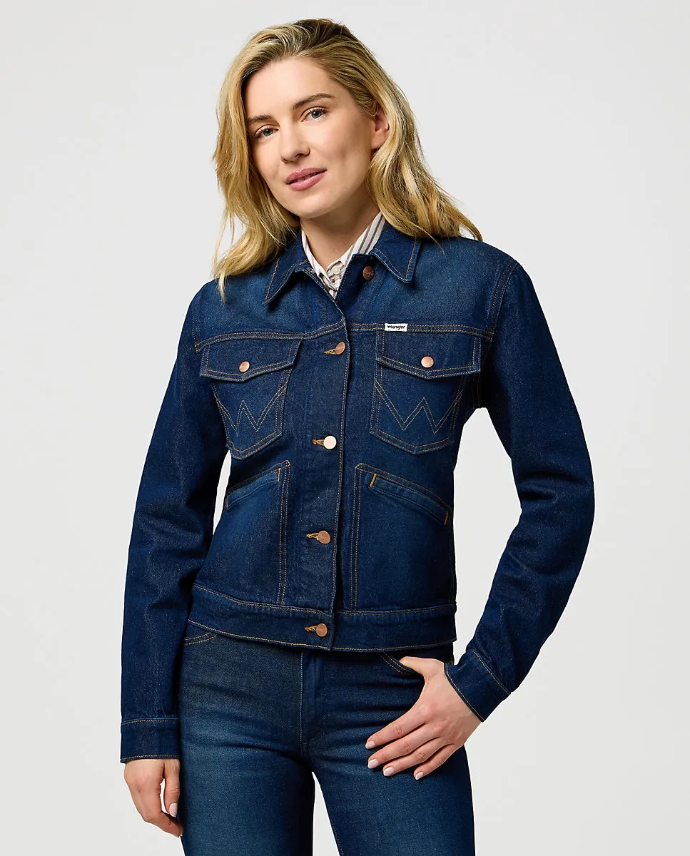 

Женская ковбойская куртка с вестерн-деталями Wrangler, синий