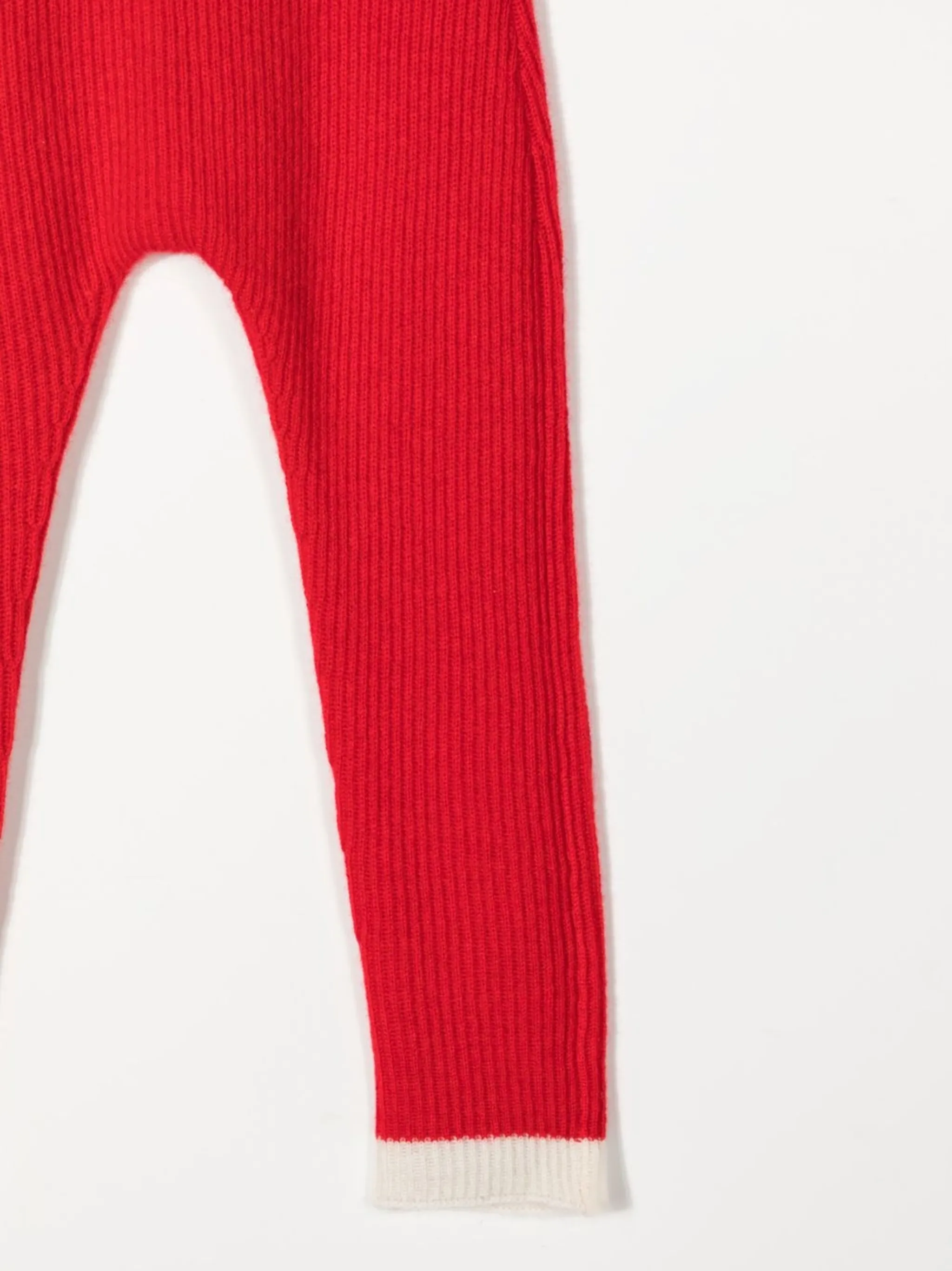 Кашемировые брюки с контрастной отделкой Cashmere In Love Kids, красный — фото 3
