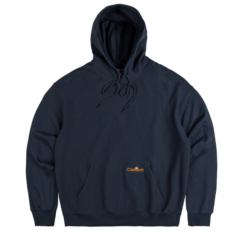 

Свитер hooded label script sweat Carhartt Wip, синий