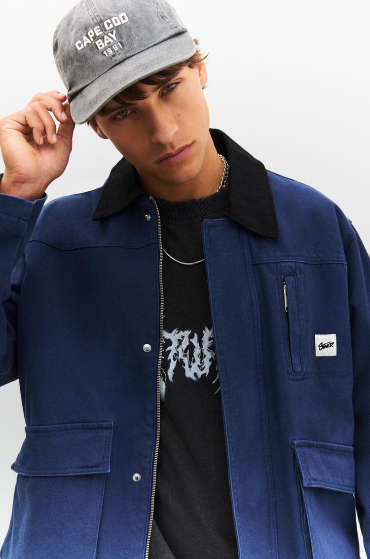 

Куртка дальнобойщика Stwd Pull And Bear, синий