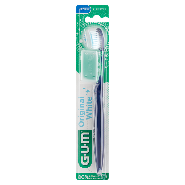 

Средняя зубная щетка, 1 шт. Gum Original white