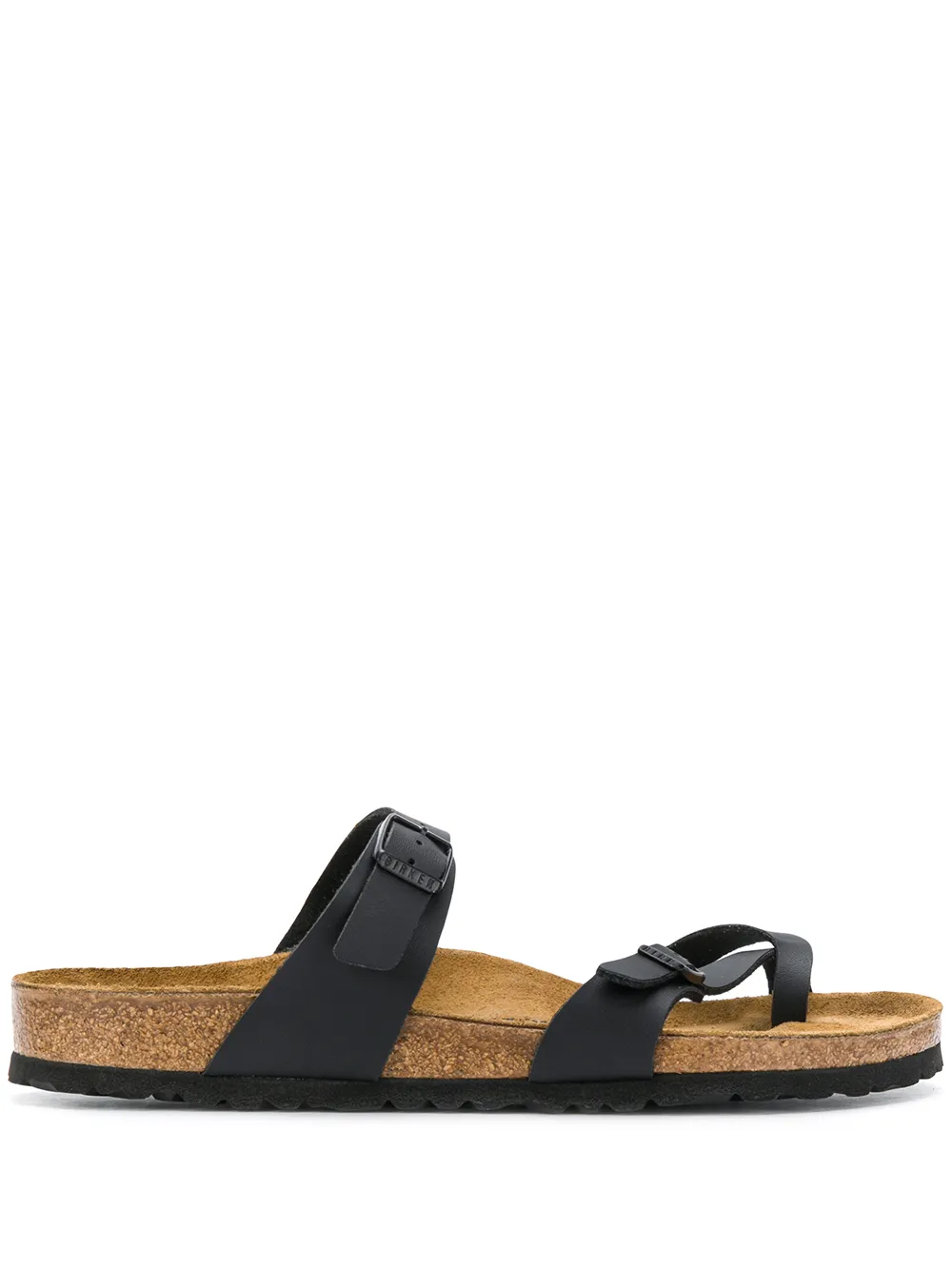 

Сандалии с двумя ремешками с пряжками BIRKENSTOCK, черный