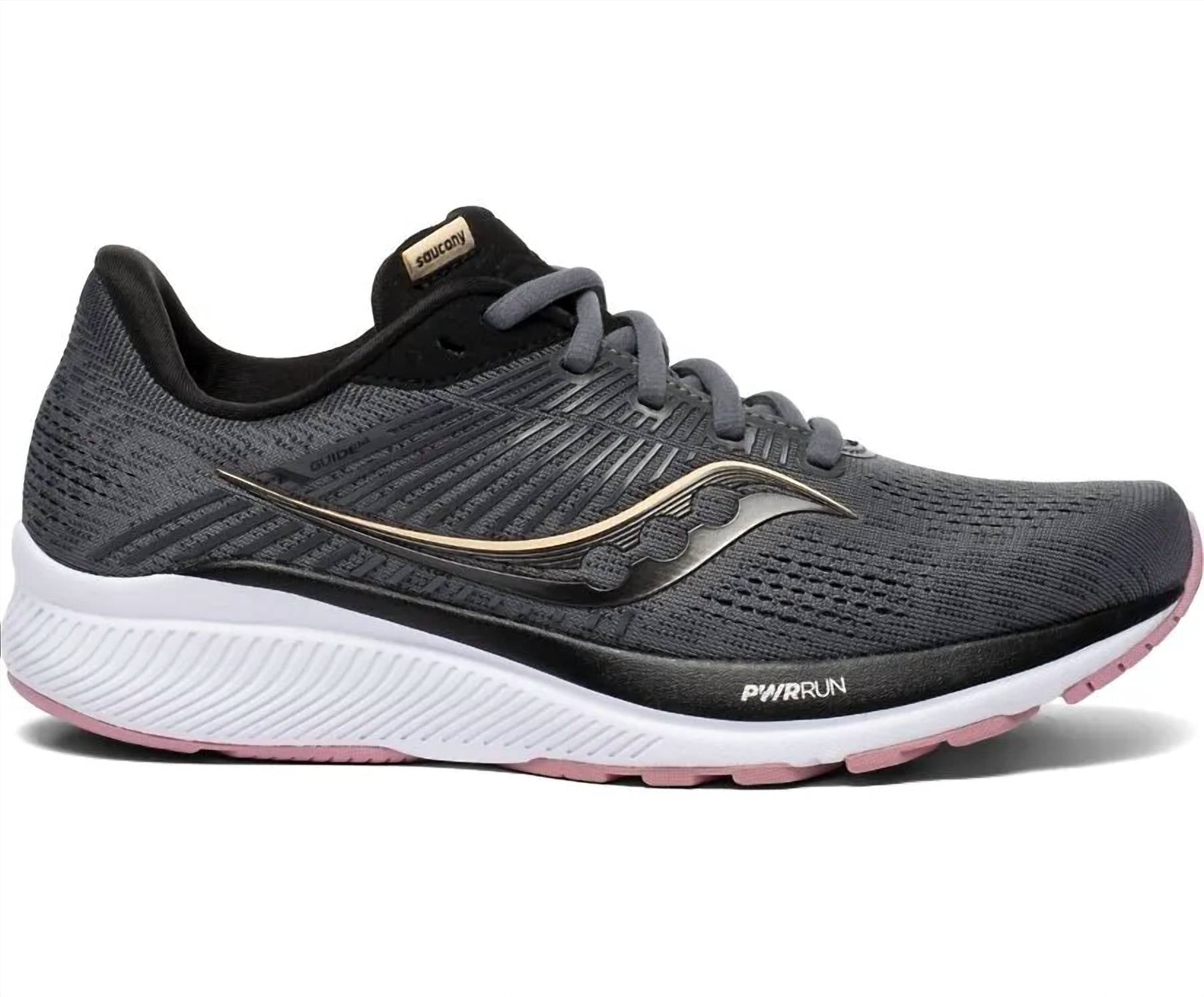 Кроссовки для бега Women's Guide 14 в цвете Charcoal/Rose SAUCONY