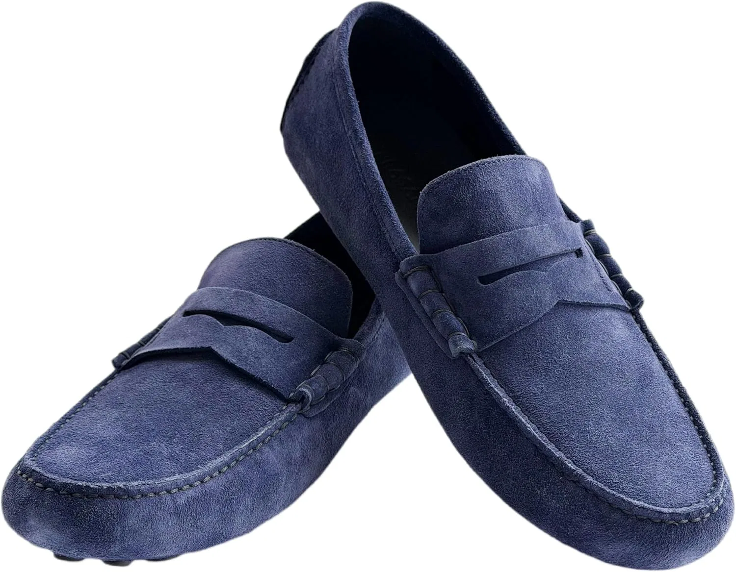 Лоферы из замши, синие, Ferragamo — фото 3
