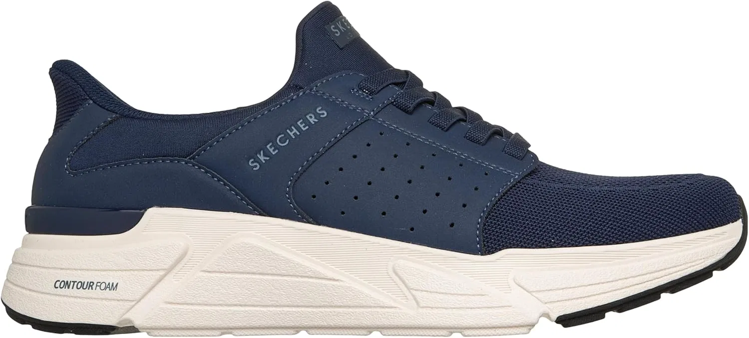 Мужские трикотажные кроссовки Skechers Rovino Lite Dress из трикотажа, без ручек, можно стирать в машинке, Navy — фото 4
