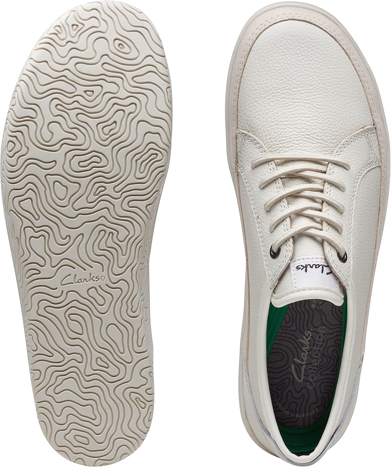 Мужские кроссовки Clarks Hodson с шнуровкой, слоновая кость — фото 4