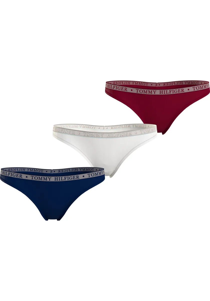 

Трусы Tommy Hilfiger Underwear "LACE 3P THONG (EXT SIZES)" (3 шт. в упаковке), с поясом с логотипом Tommy Hilfiger, белый