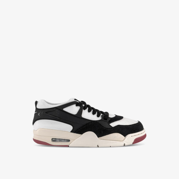 

Низкие кроссовки Air Jordan 4 из кожи и сетки с фирменным принтом Nike, черный