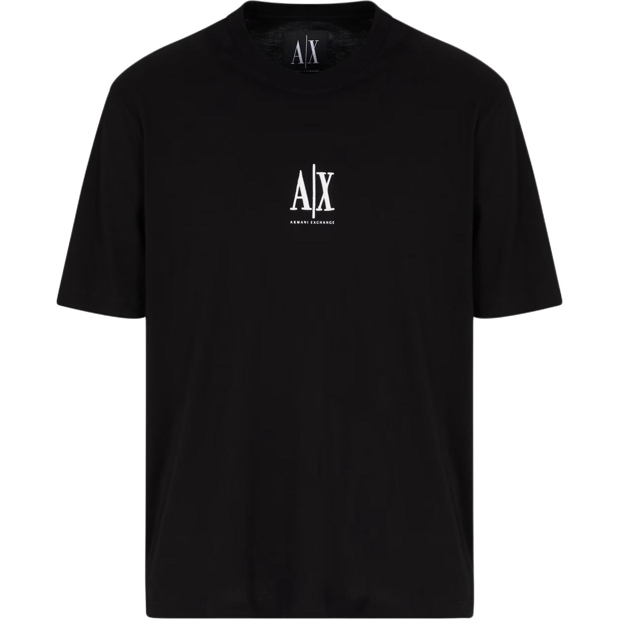 

Футболка с вышитым логотипом Armani Exchange, черный