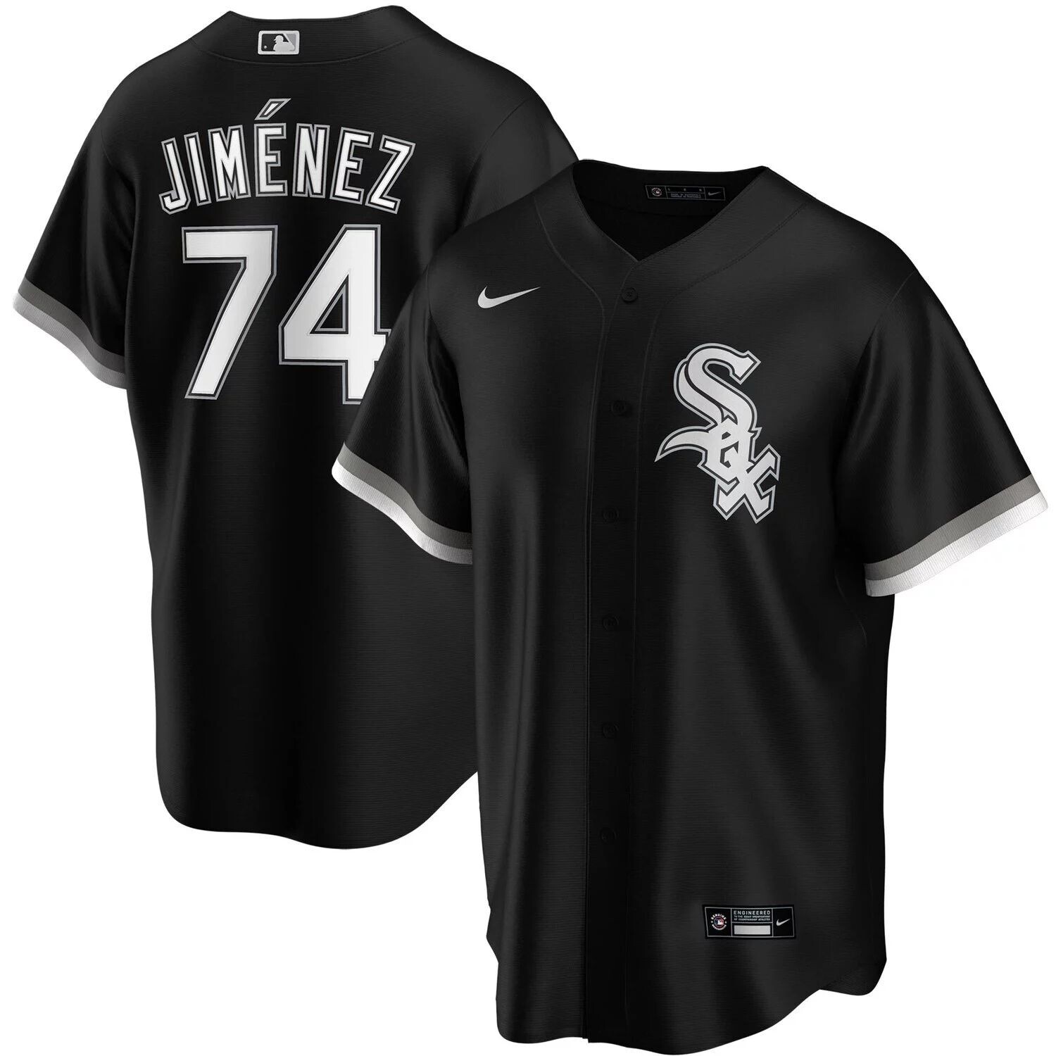 

Мужская футболка Eloy Jimenez Black Chicago White Sox с альтернативной копией имени игрока Nike