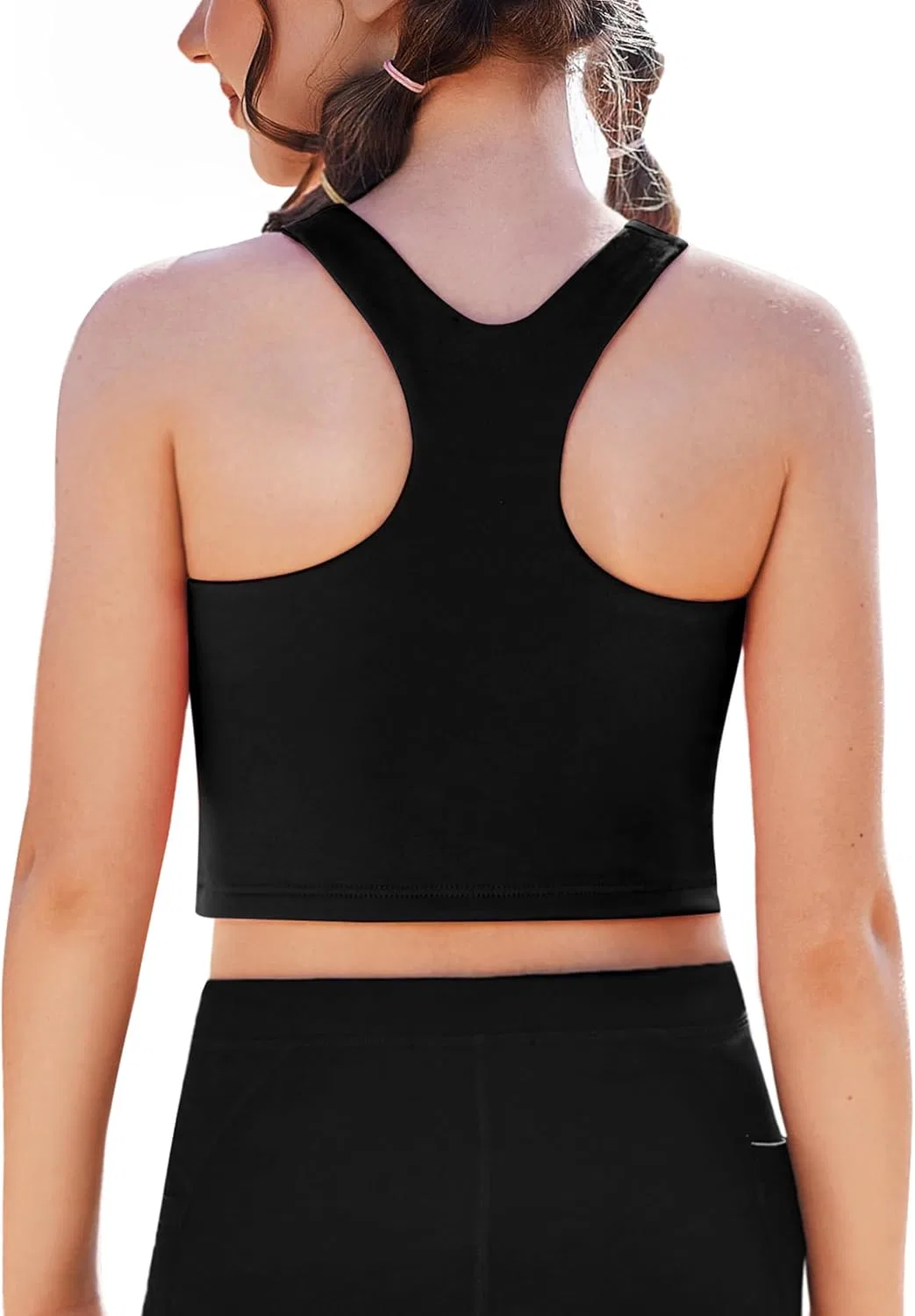 Топ для девочек Zaclotre двойной слой, Black