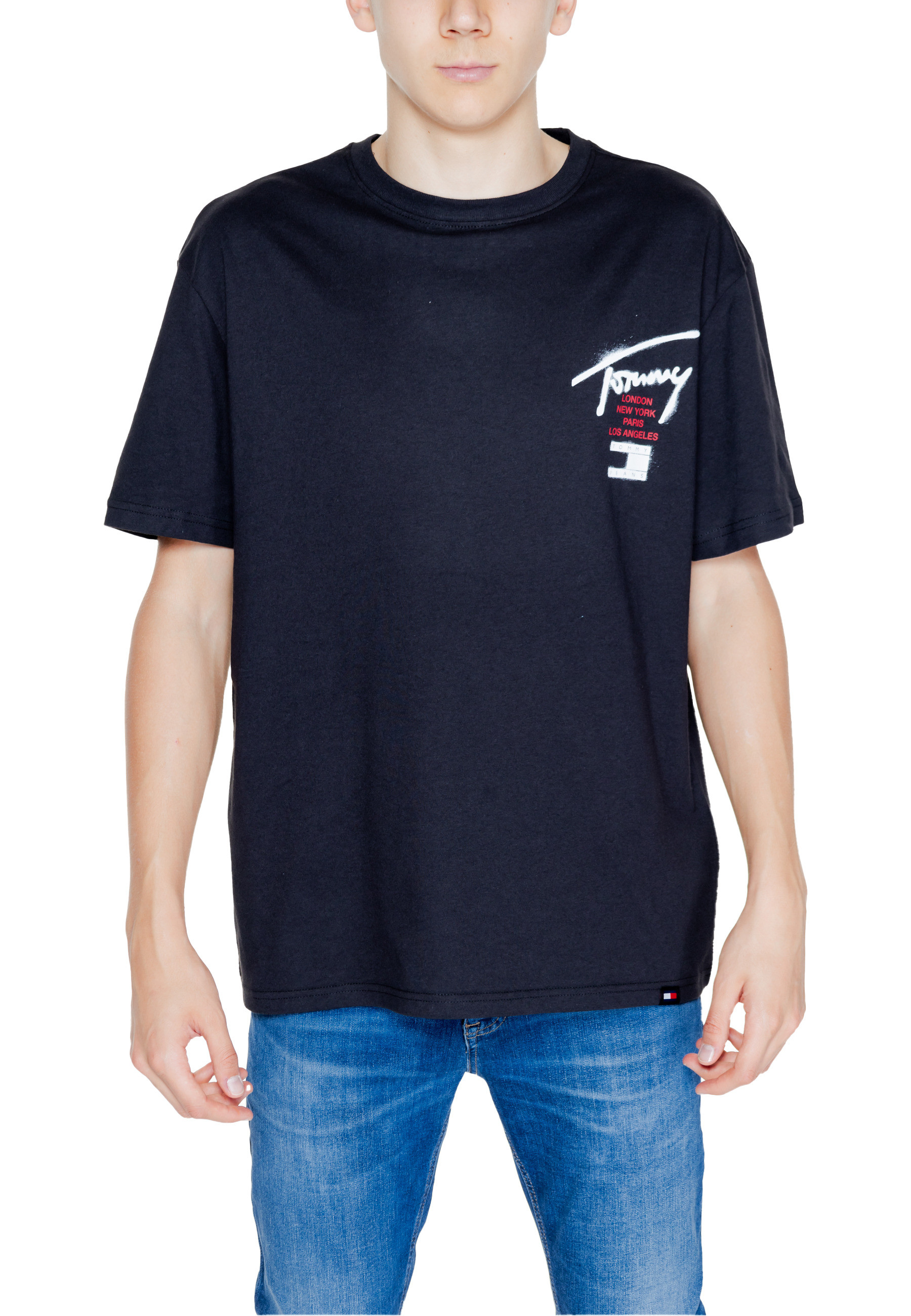 

Футболка мужская Tommy Jeans с принтом на спине, черный