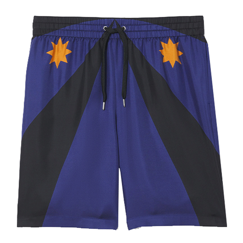 

Шорты из шелка Burberry, яркий морской синий