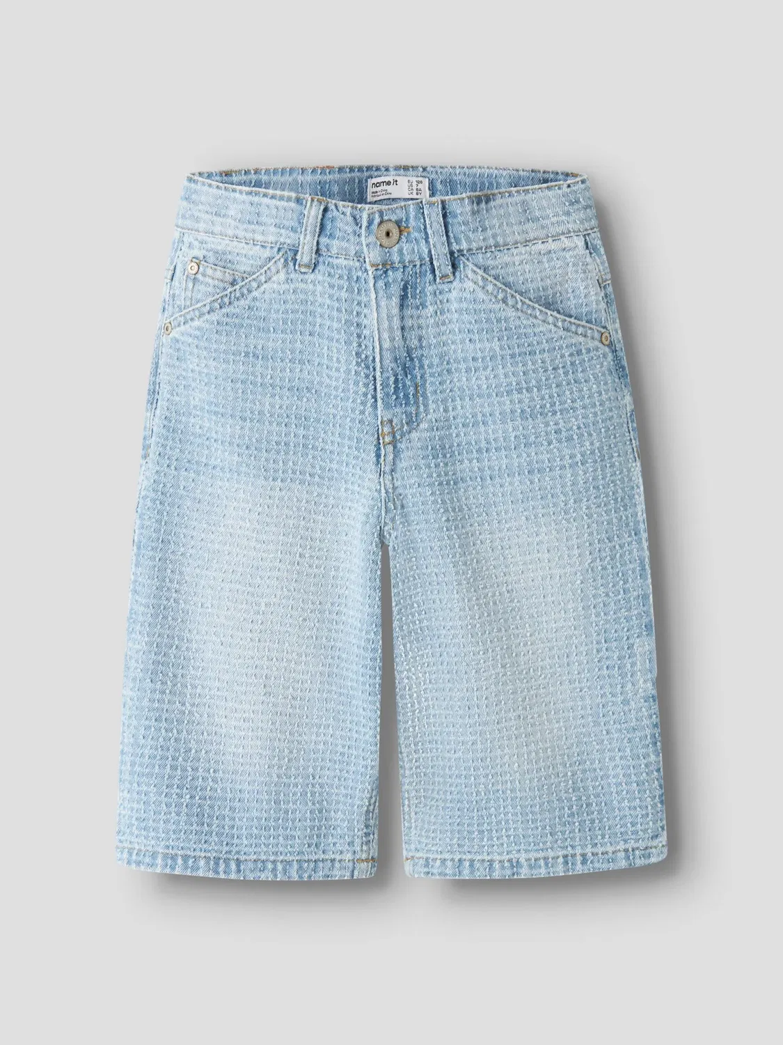 Шорты скейтерские джинсовые Name it, light blue denim — фото 3