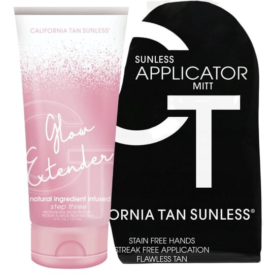

Бальзам для придания блеска загару California Tan Glow + перчатка