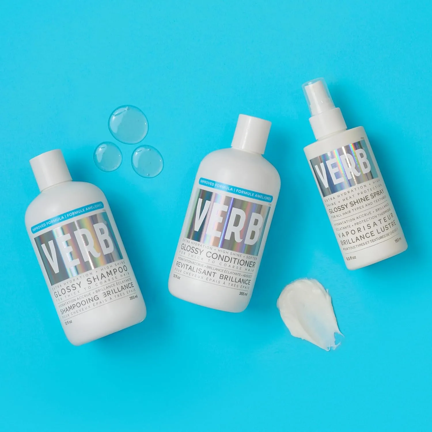 Шампунь VERB Glossy - очищает и придает блеск густым и жестким волосам - веганский продукт, не содержит парабенов и вредных сульфатов. Набор Glossy (3 упаковки) — фото 4