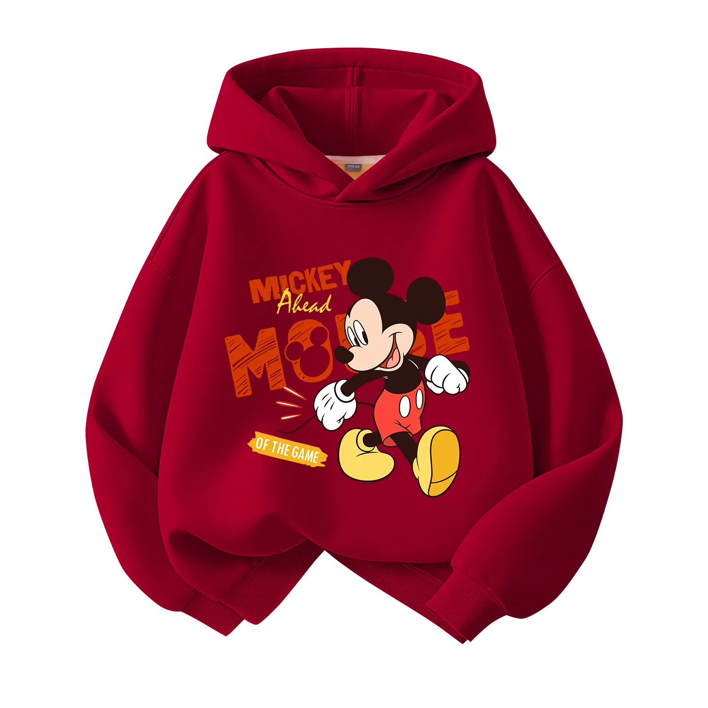 Детский худи утепленный Disney, [Thickened and Fleece-Lined]Di Pong Hand Warmers in Burgundy — фото 3