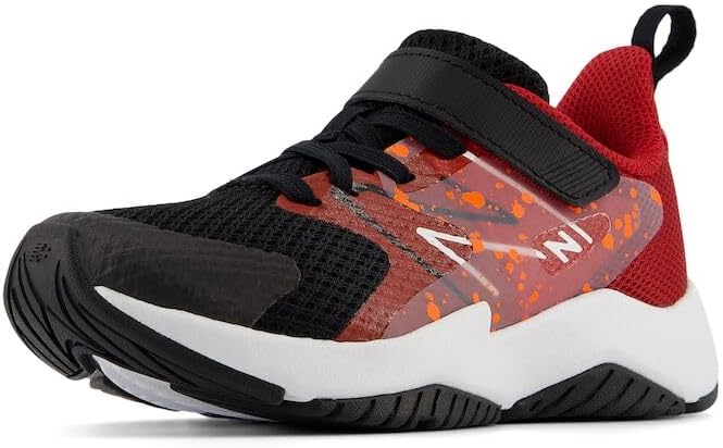 

Кроссовки для бега New Balance Kids Rave Run V2 с липучкой, Black/True Red/Blaze Orange