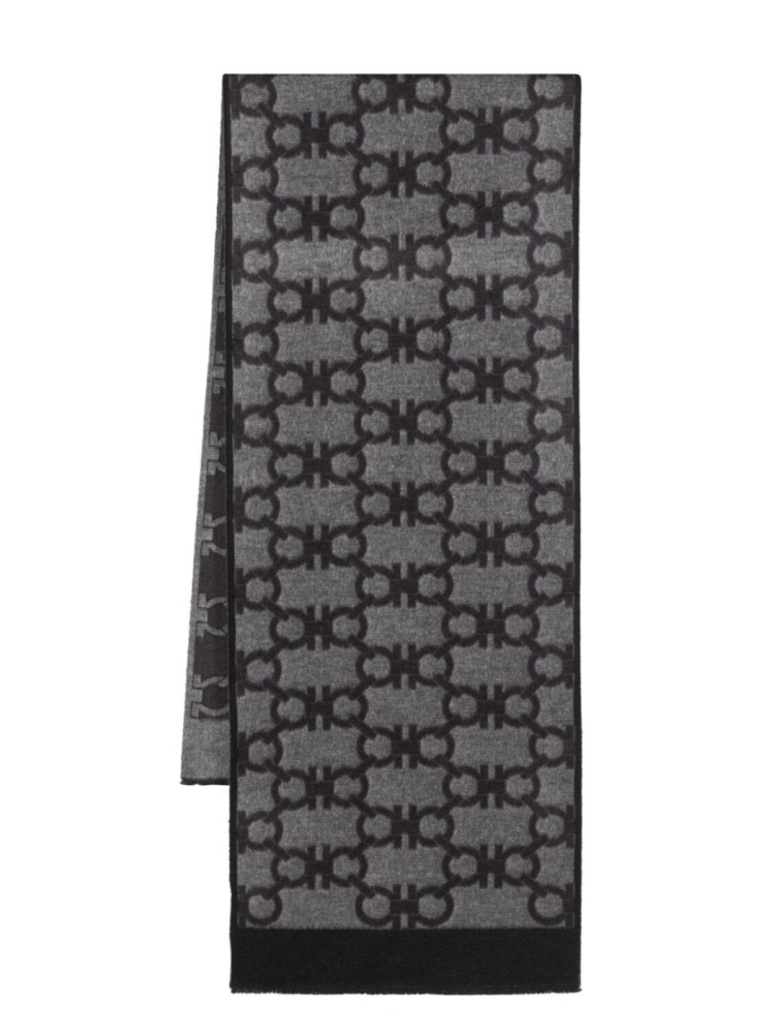 

Ferragamo шарф с узором Gancini, серый