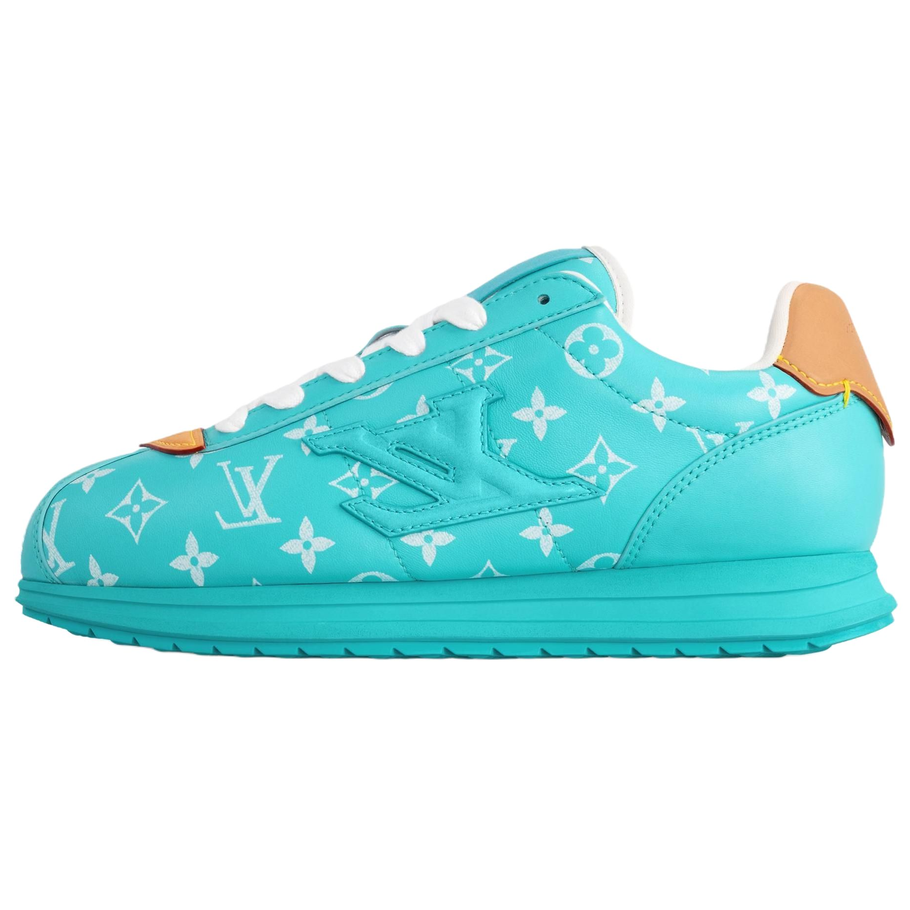 

LOUIS VUITTON Кроссовки мужские Buttersoft FW25 Low Top Casual Shoes, цвет Cerulean, от Nigo Collaboration