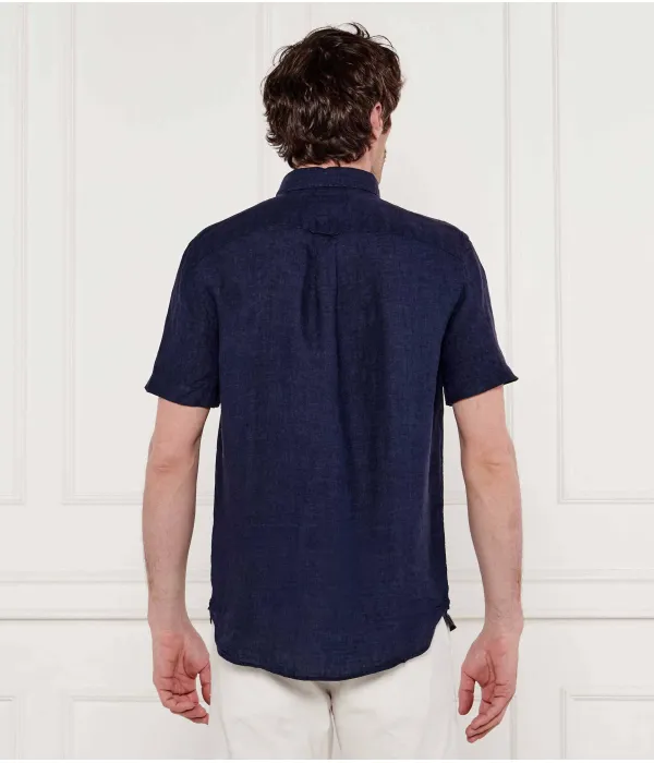 Льняная рубашка Regular fit Tommy Hilfiger, синий — фото 3