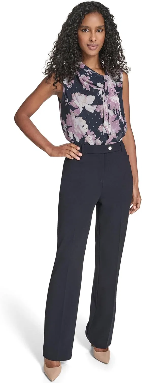 Женские классические брюки прямого кроя Calvin Klein Lux Suit Pant — фото 2