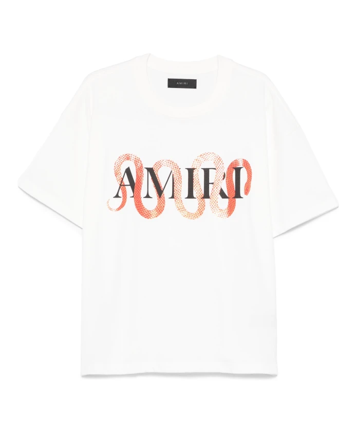 

Футболка с круглым вырезом и принтом спереди Amiri, белый