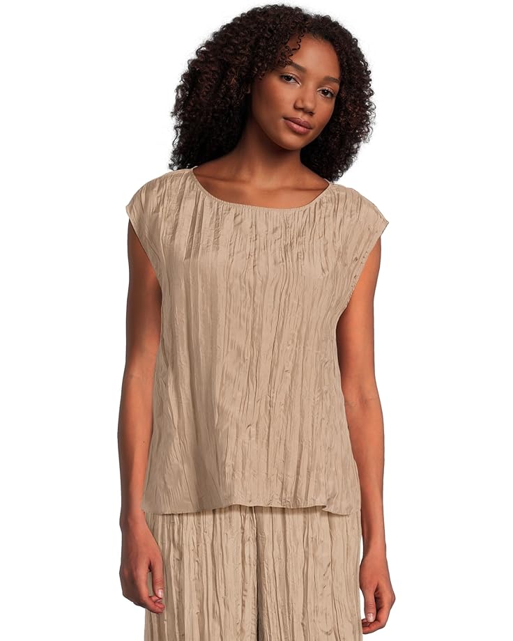 

Топ Eileen Fisher Ballet Neck Top, цвет Cocoa