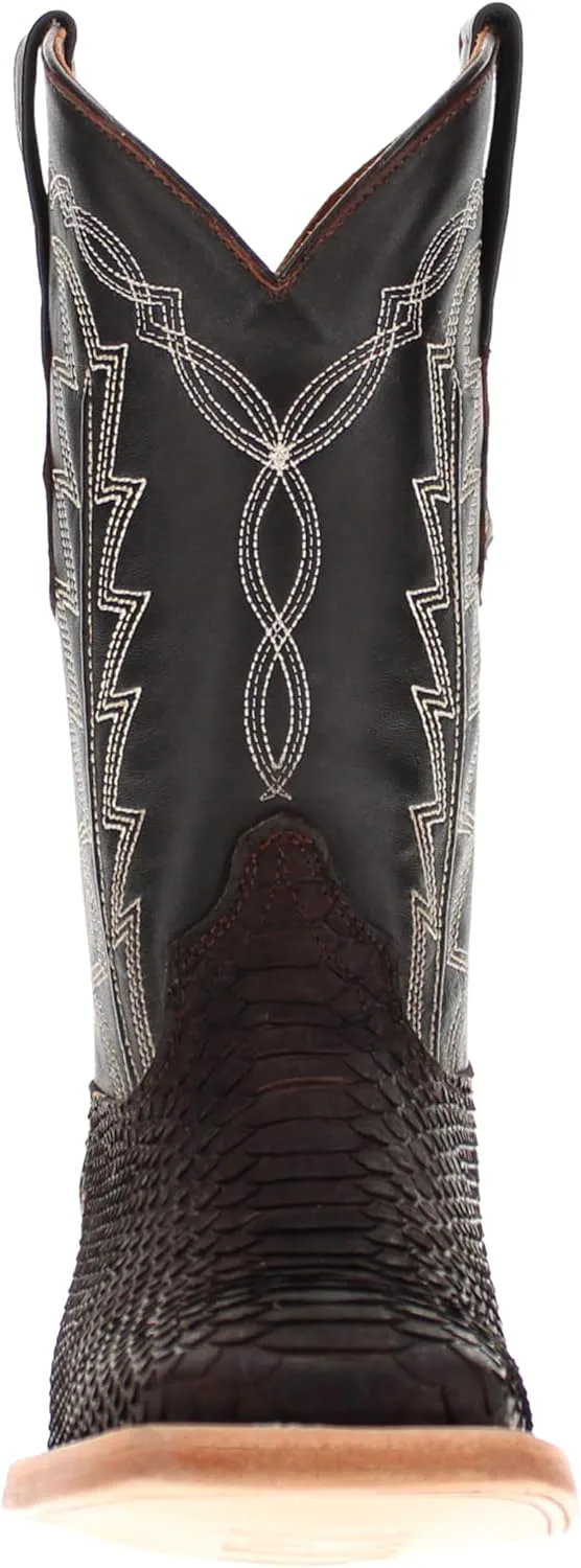 

Мужские ковбойские сапоги Vaccari Crockett из натуральной матовой кожи питона, шоколадного цвета, с квадратным носком