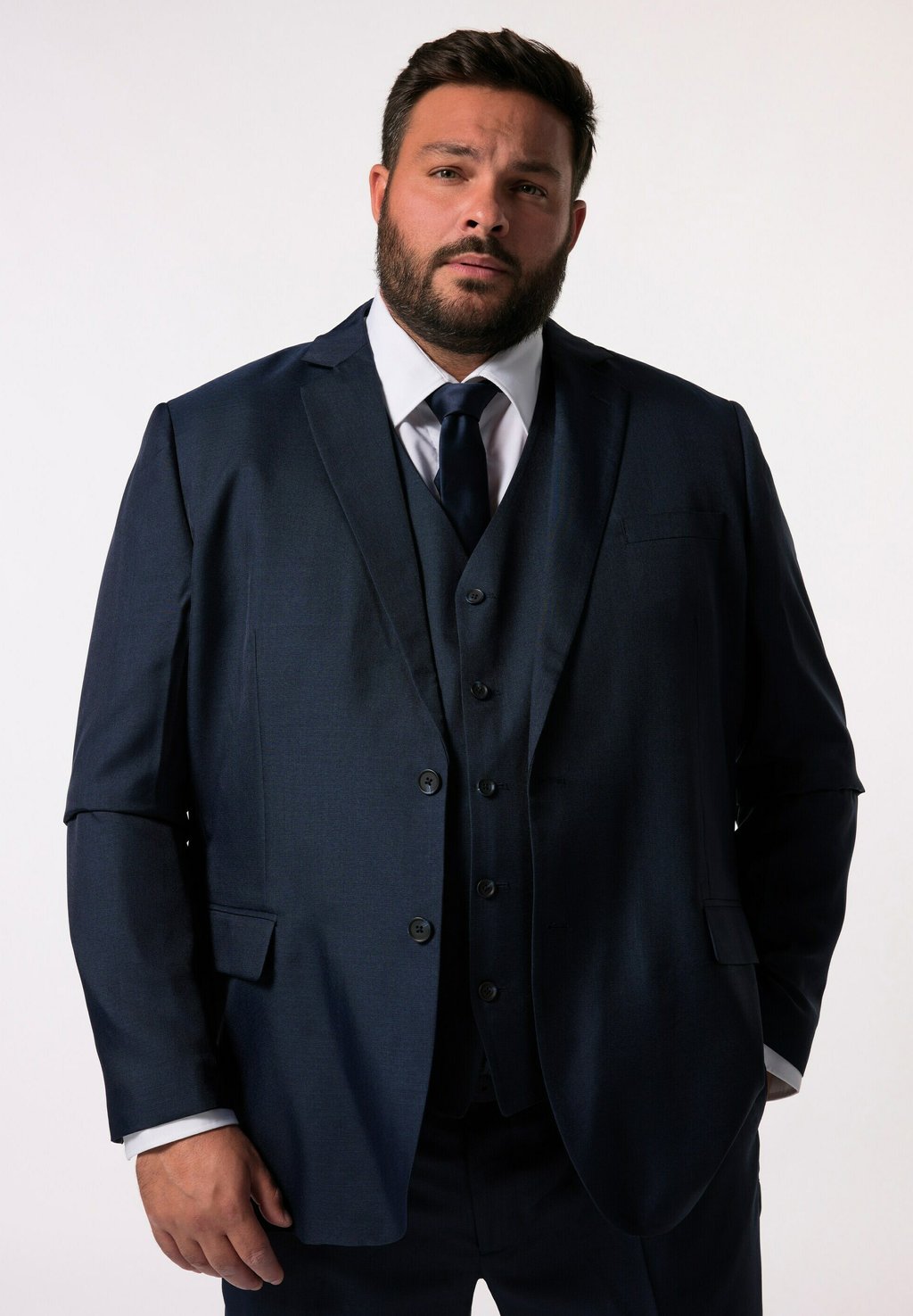 

Пиджак-блейзер FLORENZ BAUKASTEN Men Plus, темно-синий