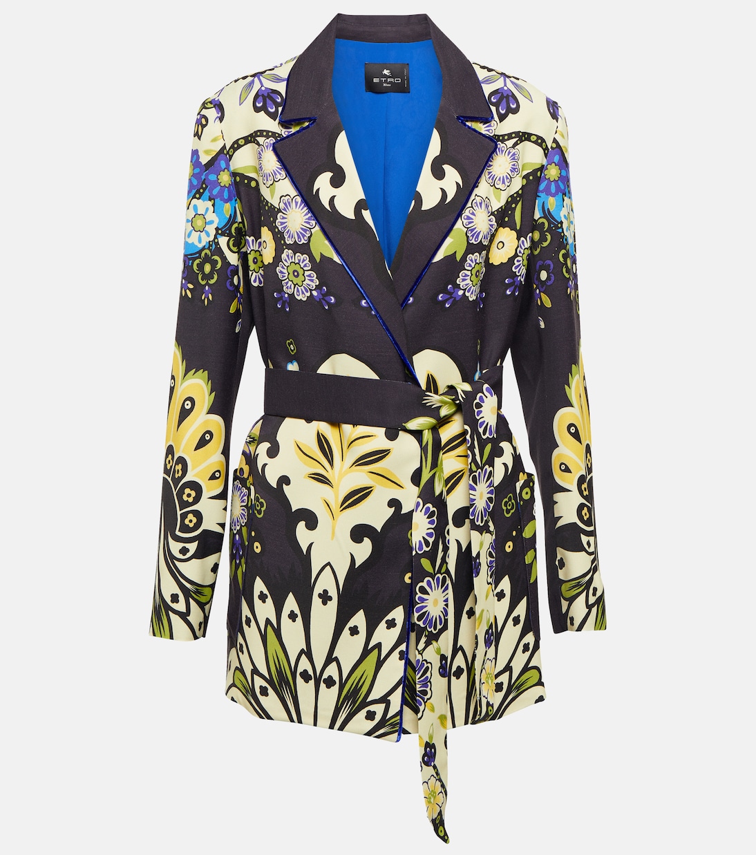 

Блейзер с поясом и узором пейсли Etro, Nero