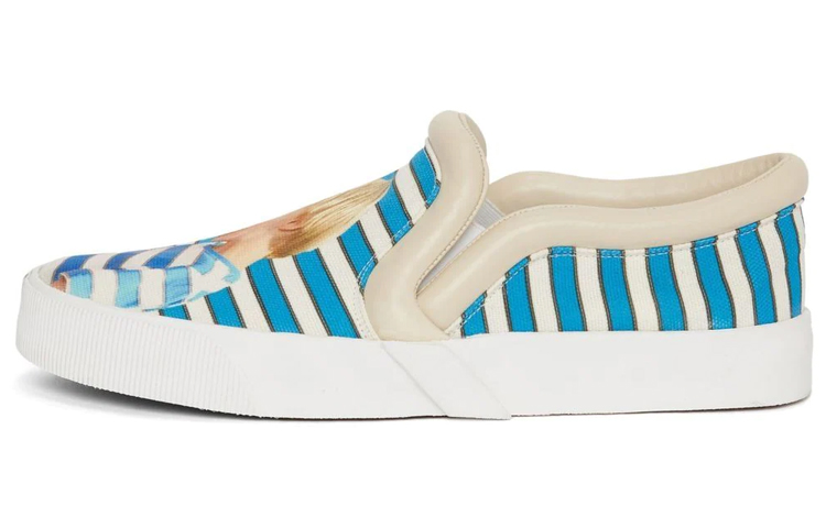 

JW Anderson Стильные низкие кроссовки для скейтбординга Bumper Tube, мужские, сине-бежевые
