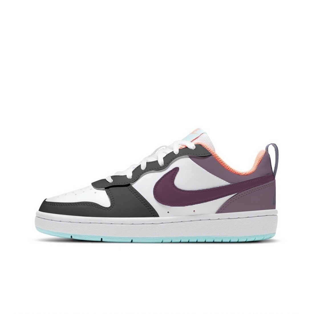 

Кроссовки Nike Court Borough 2 Skateboarding Shoes Women's Low-top Black/Purple, фиолетовый