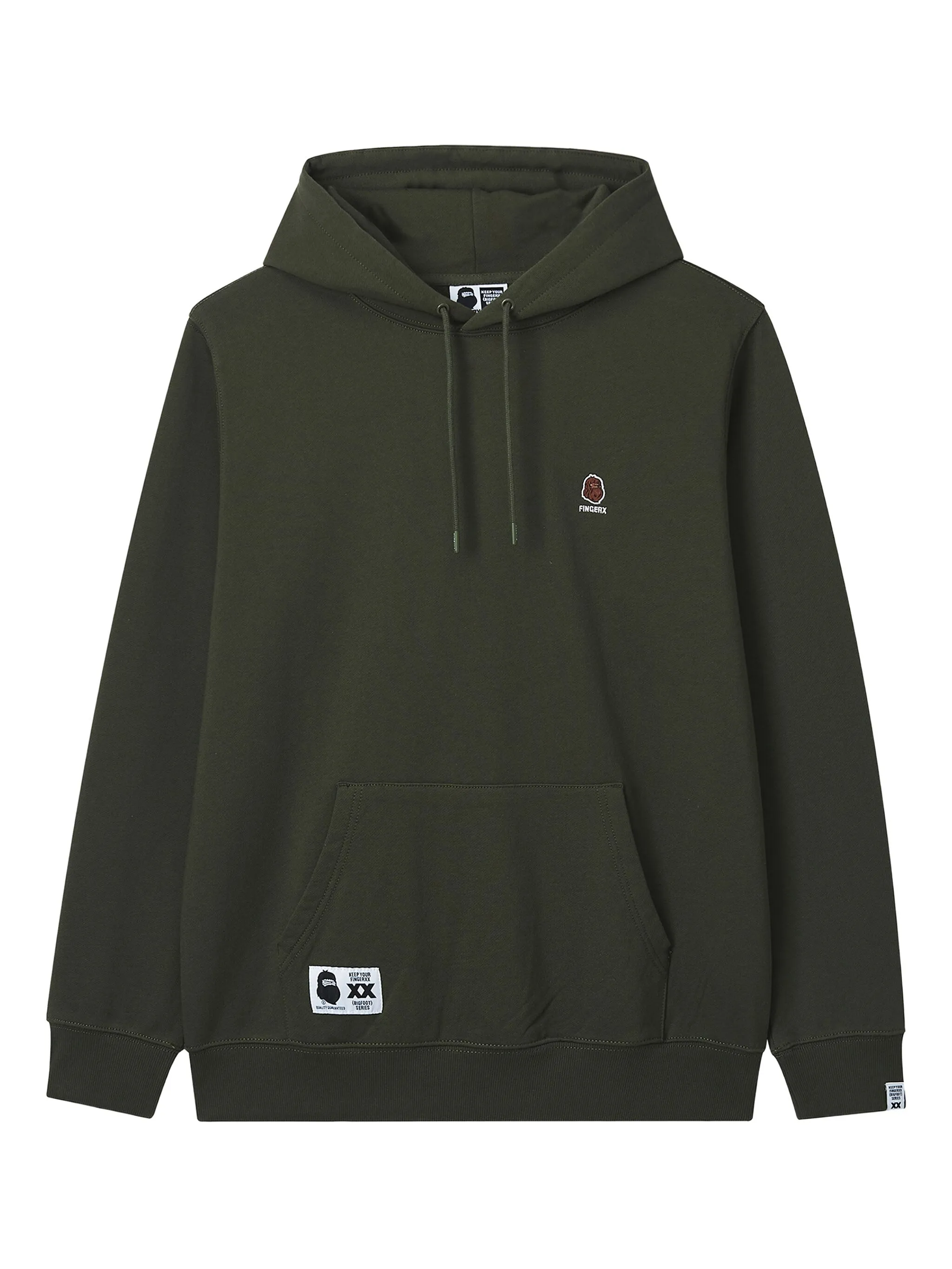 

Худи с карманом-муфтой и вышивкой Fingercroxx, зеленый