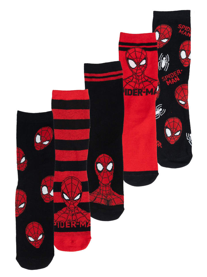 

Носки United Labels 5er Pack Marvel Spiderman Socken Sneaker Strümpfe, разноцветный