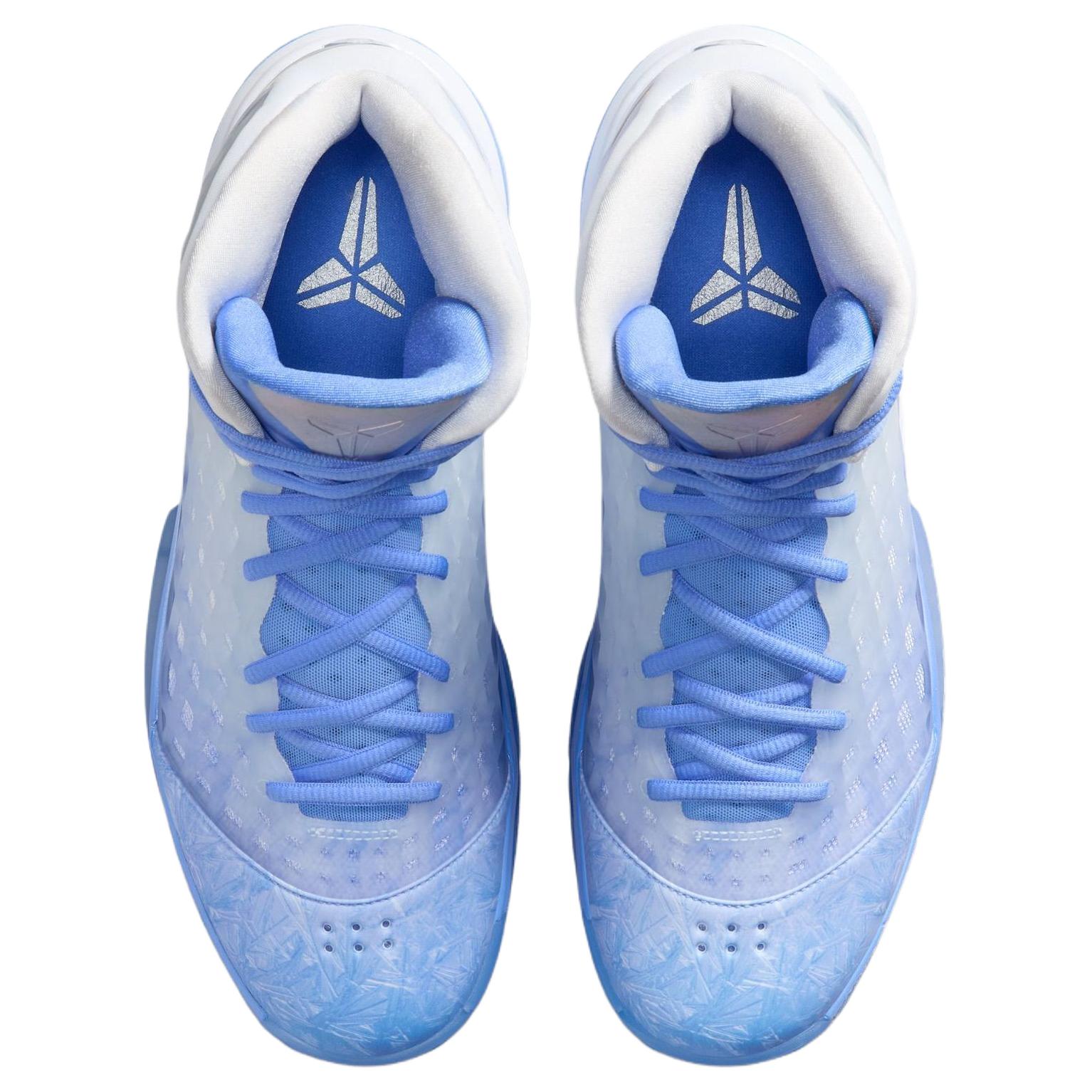 Nike Женские винтажные баскетбольные кроссовки Zoom Kobe 3, сине-белые — фото 4
