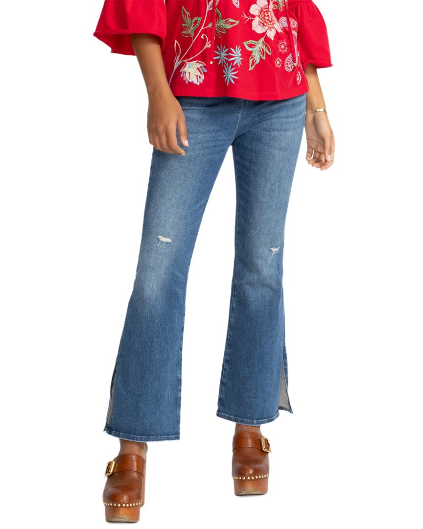 

Джинсы-клеш с боковыми разрезами Johnny Was, синий