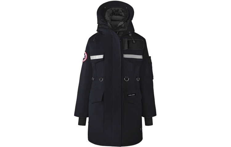 

Женский пуховик Canada Goose, темно-синий