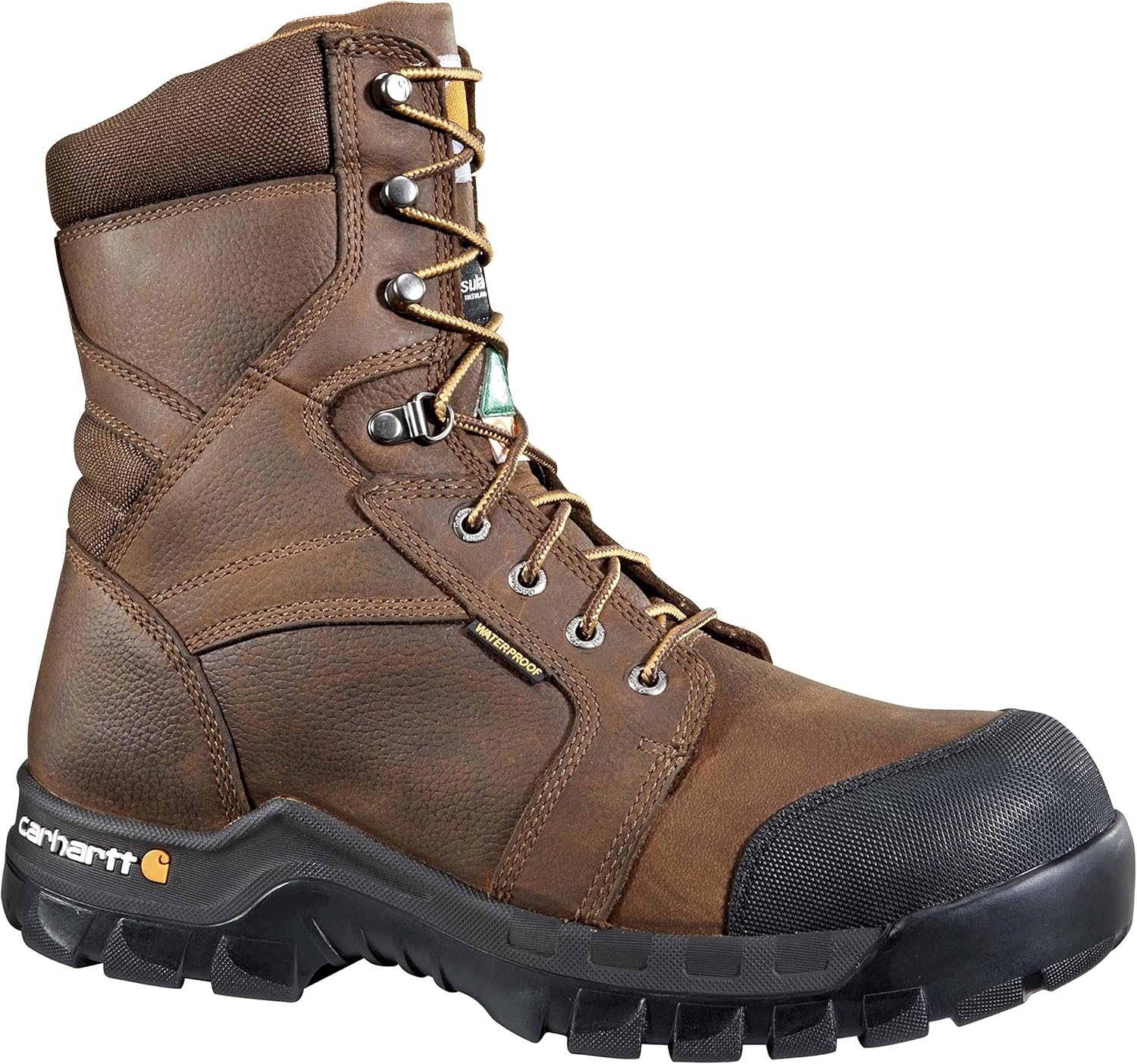 Мужские рабочие ботинки Carhartt Csa 8" Rugged Flex Wp Ins Pr Comp Toework Cmr8939, темно-коричневый — фото 3