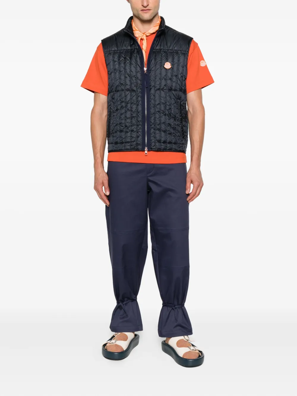 Стеганый жилет из коллаборации с Gilga Farm by Donald Glover Moncler, синий — фото 2