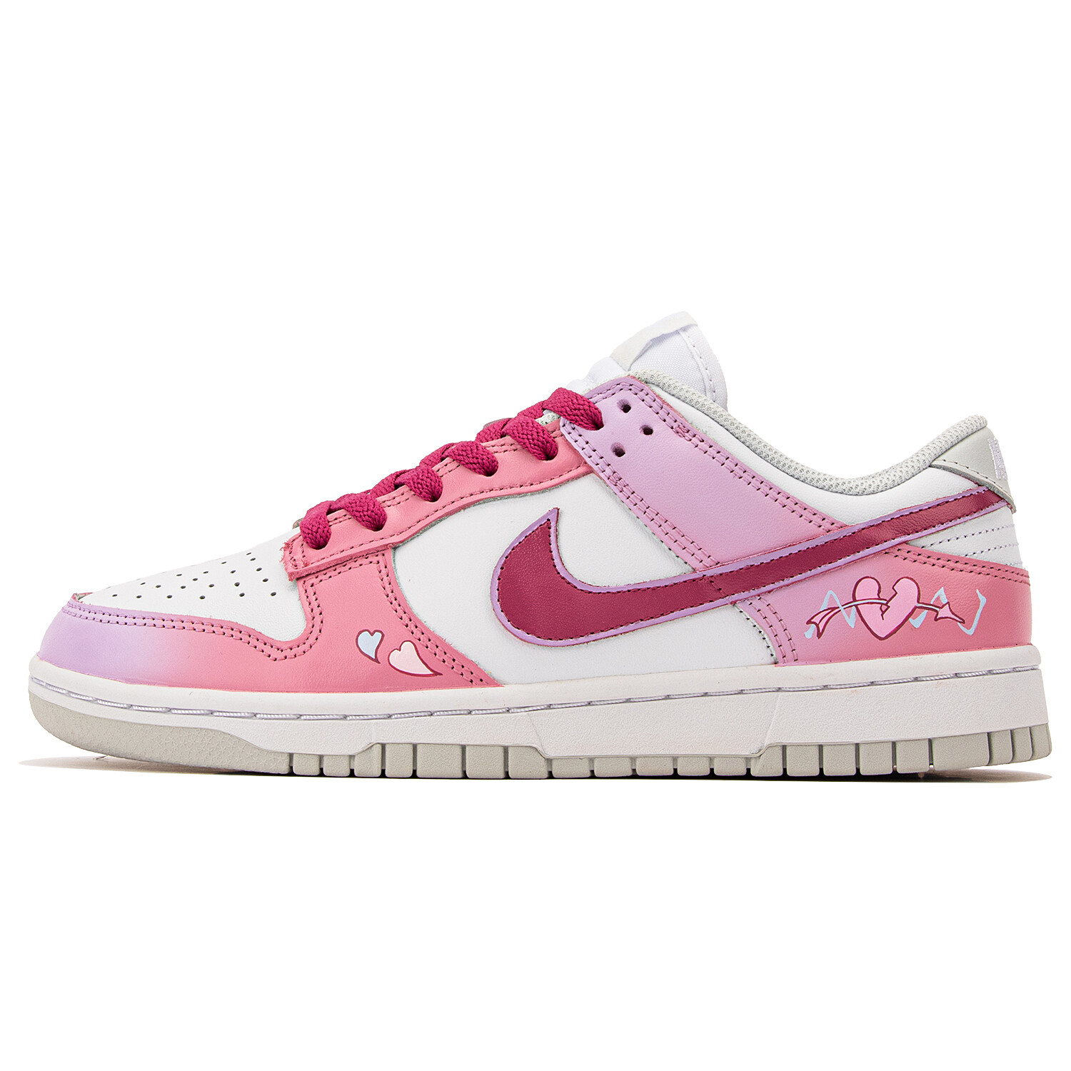 

Кроссовки Nike Dunk Skateboard Shoes Women's Low-Top Pink/White, Белый, Кроссовки Nike Dunk Skateboard Shoes Women's Low-Top Pink/White