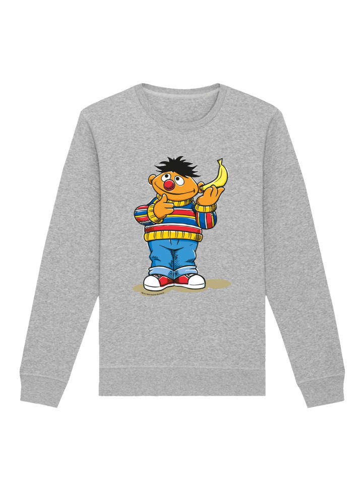 

Толстовка F4NT4STIC Sweatshirt Sesamstraße Ernie Banana, пятнистый серый