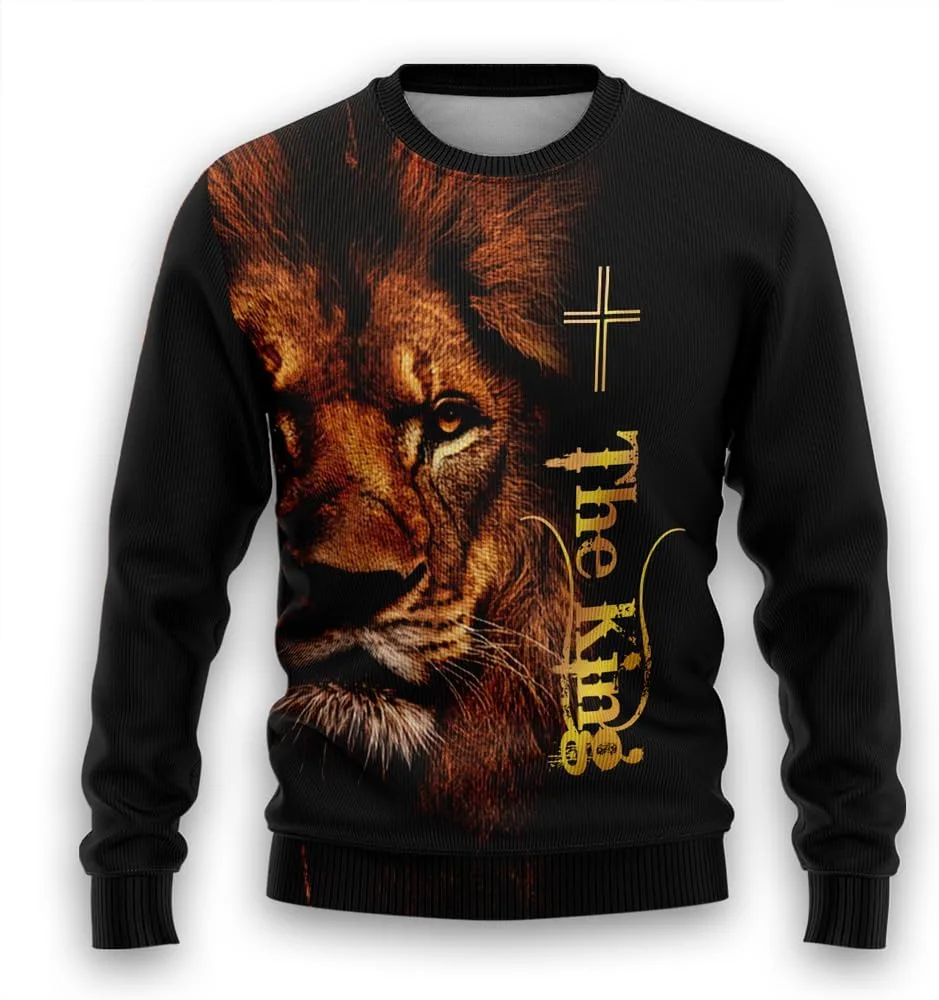 

Свитер Lion Christ Ugly Christmas для мужчин и женщин, праздничный свитер с львом HANZSPROUT