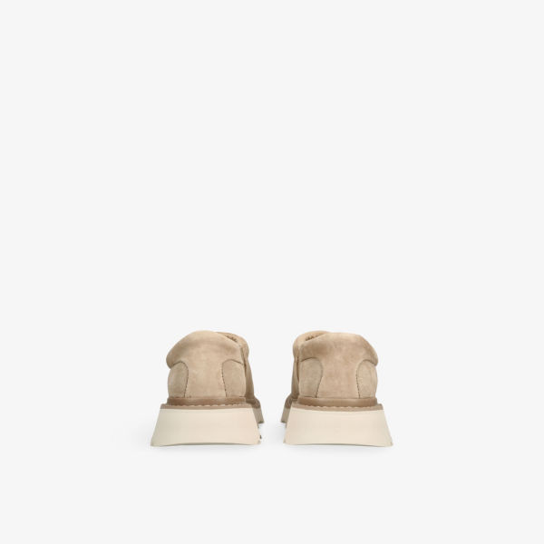 Тапочки замшевые Ugg Tasman на массивной подошве, рыжевато-коричневый — фото 4