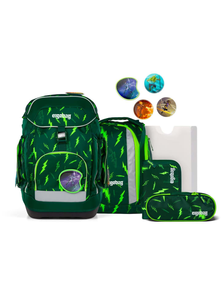 

Ergobag Набор из 6 больших школьных рюкзаков, Bärtastisch 2025, зеленый