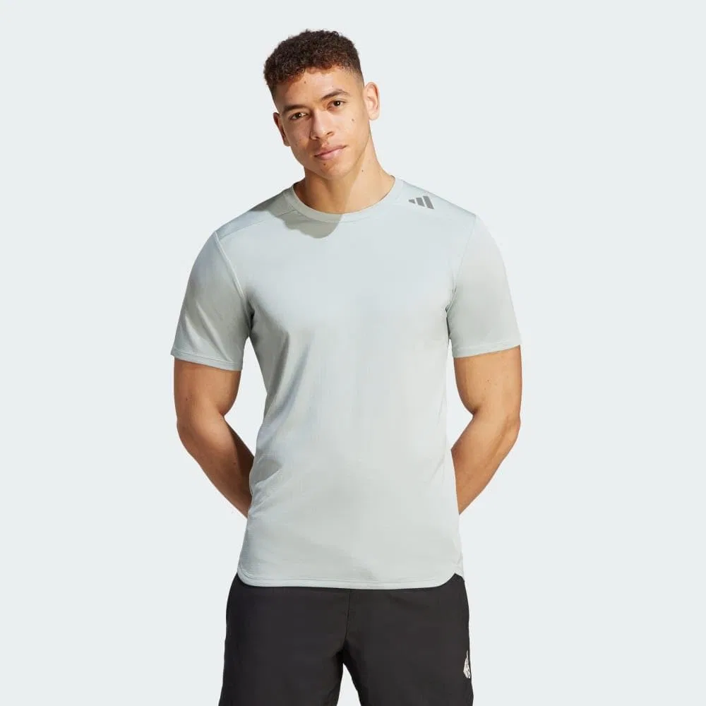 Футболка Adidas Designed 4 Training Heat.rdy для HIIT-тренировок, серебряный — фото 2